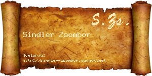 Sindler Zsombor névjegykártya